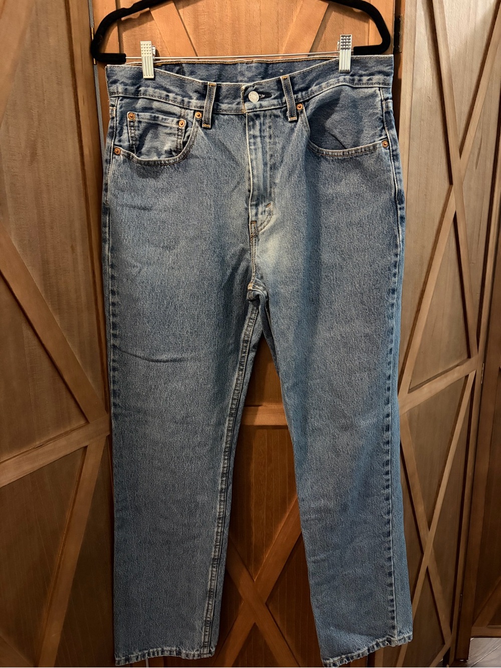 LEVI’S Men's Blue Denim 516 Straight Jeans SIZE 34x32